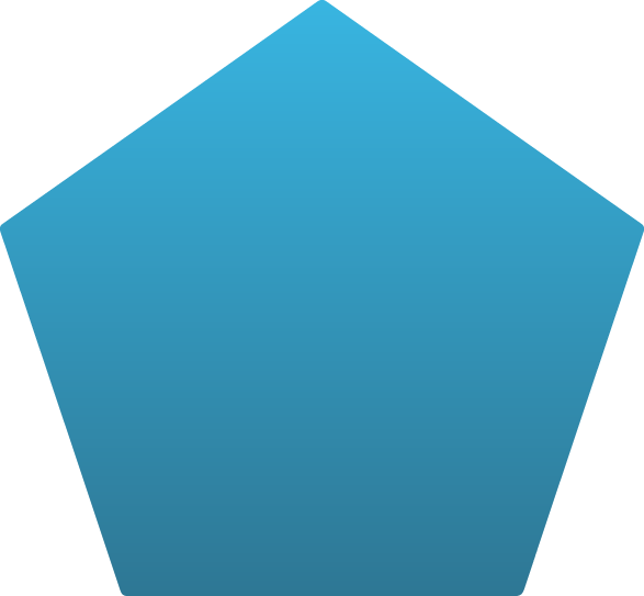 Blue Pentagon Shape