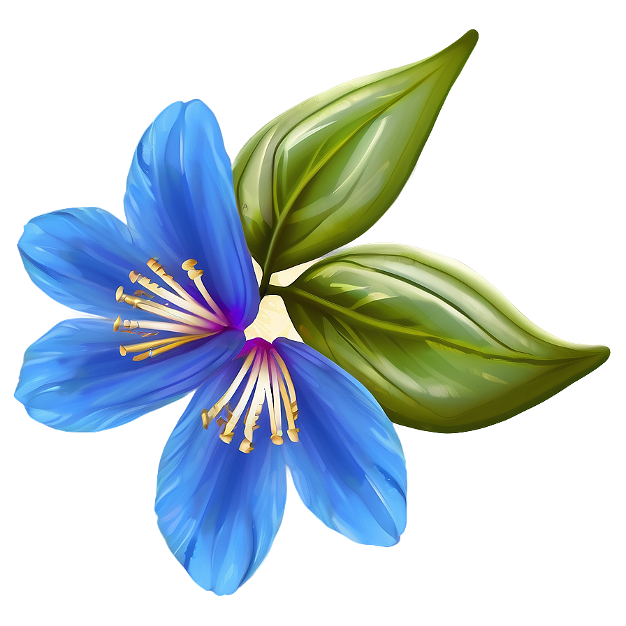 Blue Petal Flower Png Khr