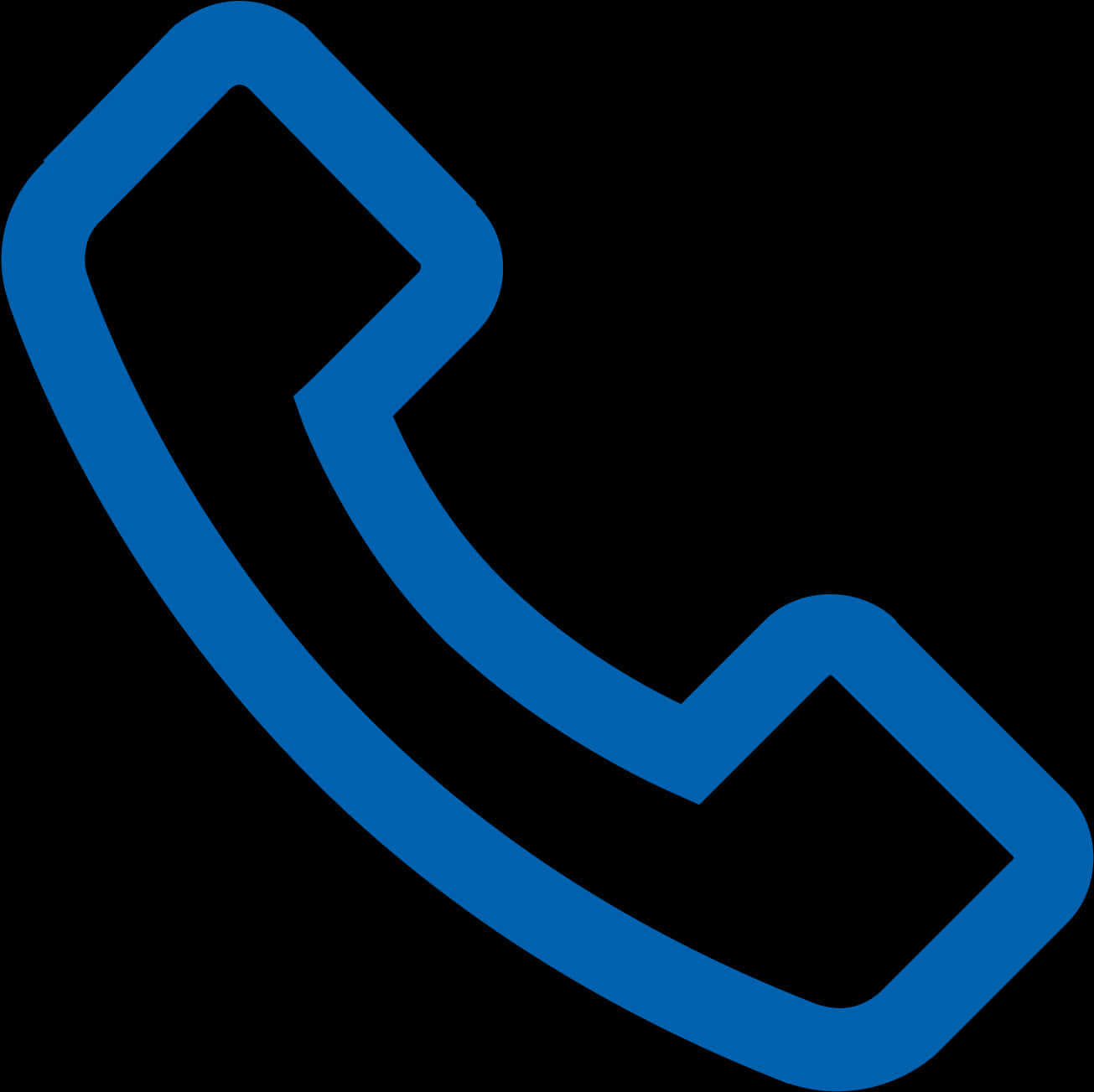 Blue Phone Icon Graphic