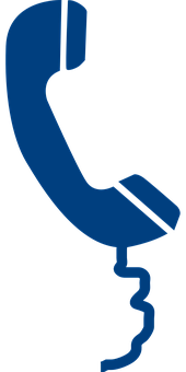 Blue Phone Receiver Icon