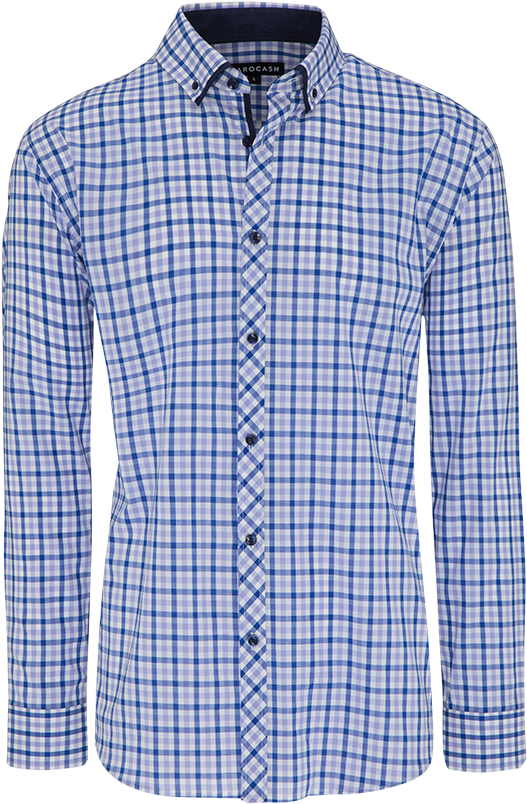 Blue Plaid Long Sleeve Shirt