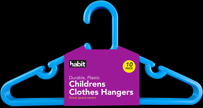Blue Plastic Childrens Clothes Hangers