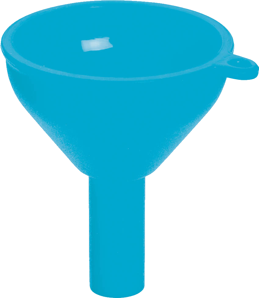 Blue Plastic Funnel