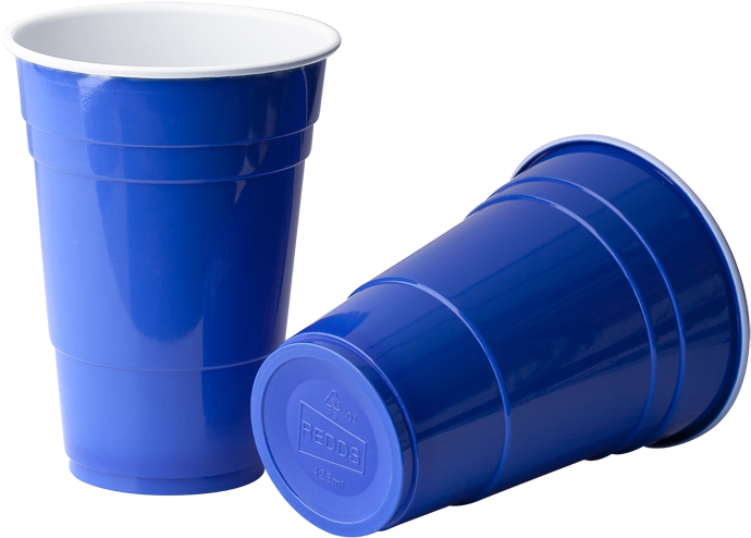 Blue Plastic Party Cups