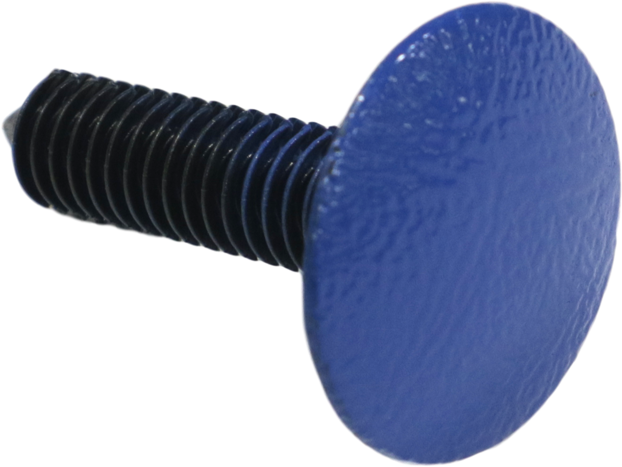 Blue Plastic Pushpin Closeup