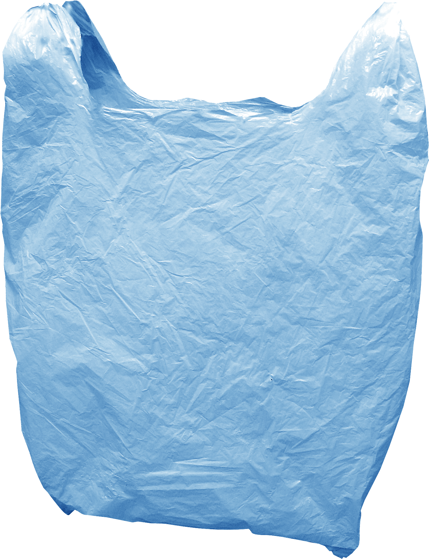 Blue Plastic Shopping Bag