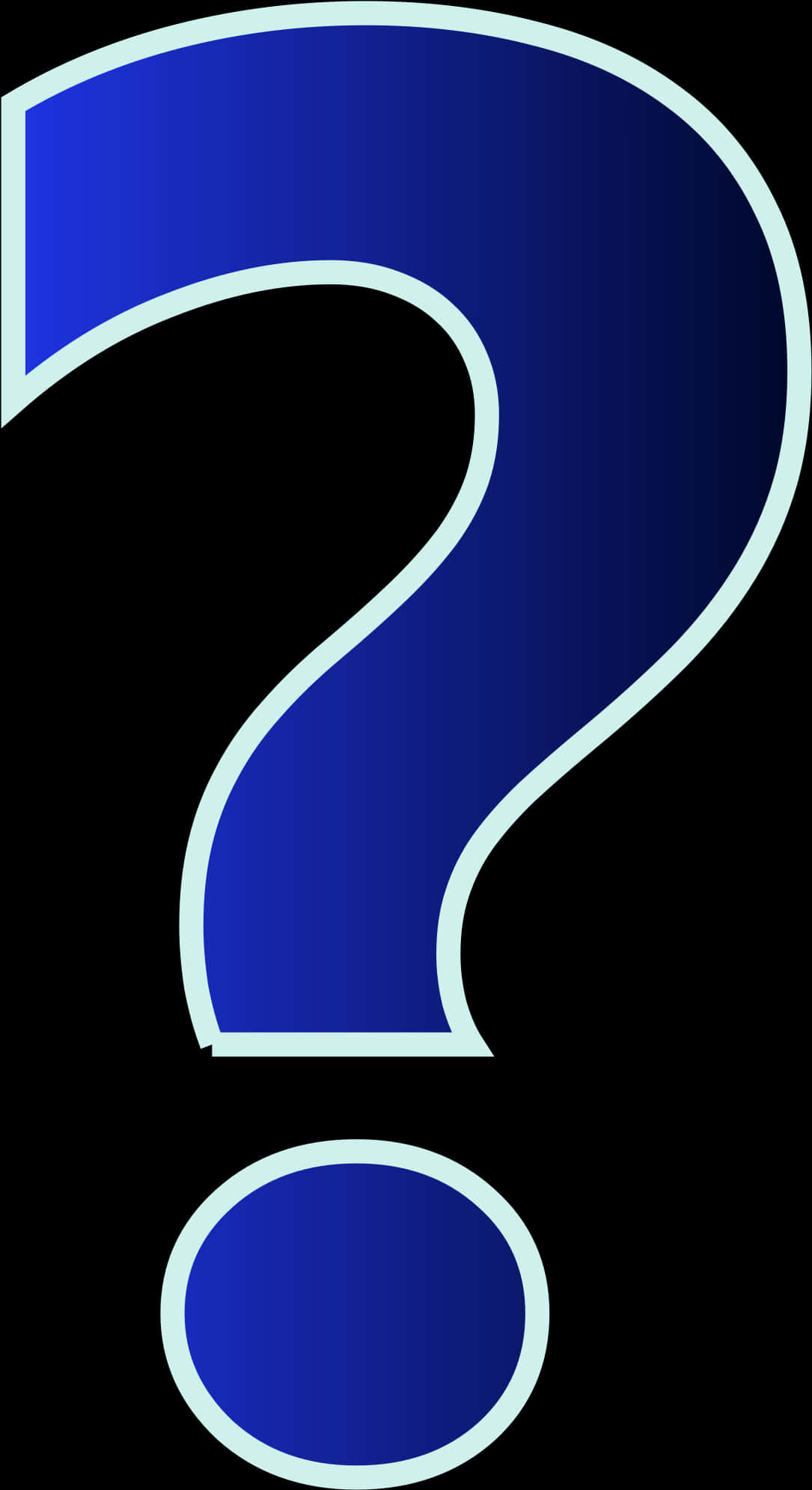 Blue Question Mark Graphic