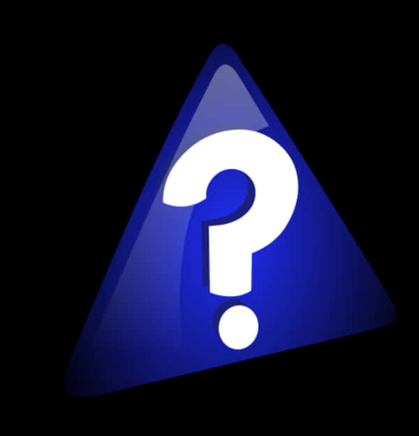 Blue Question Mark Triangle