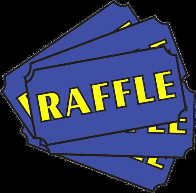 Blue Raffle Tickets Illustration