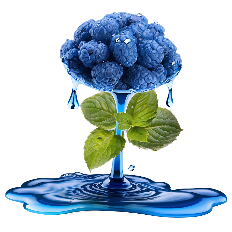 Blue Raspberry Splash Png 06212024