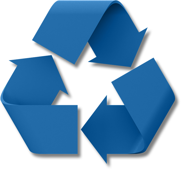 Blue Recycle Symbol Graphic