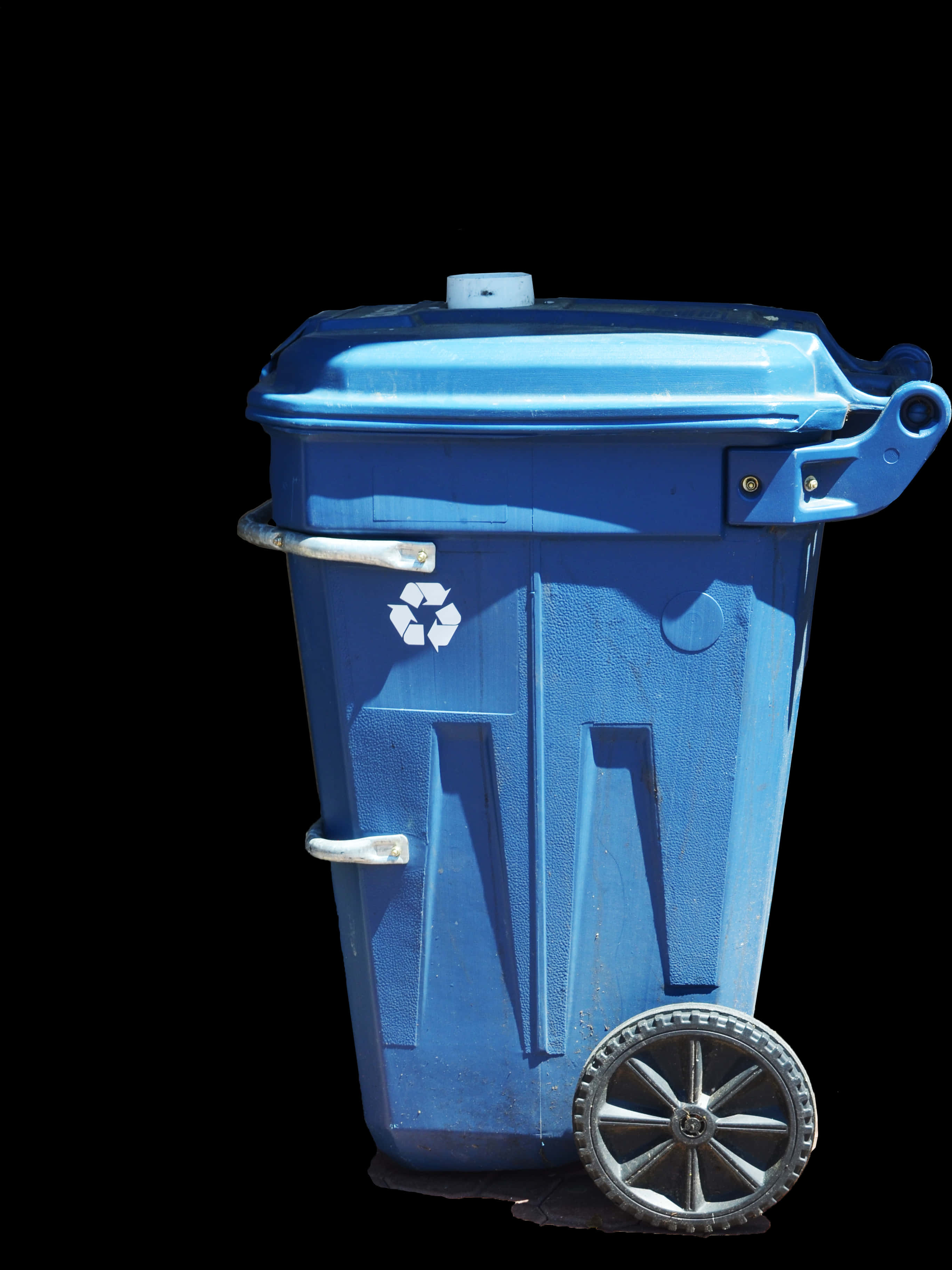 Blue Recycling Bin Isolated