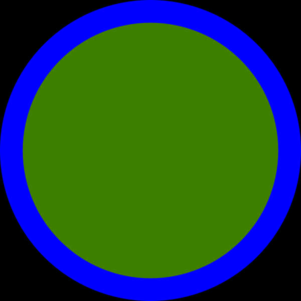 Blue Ringed Green Circle
