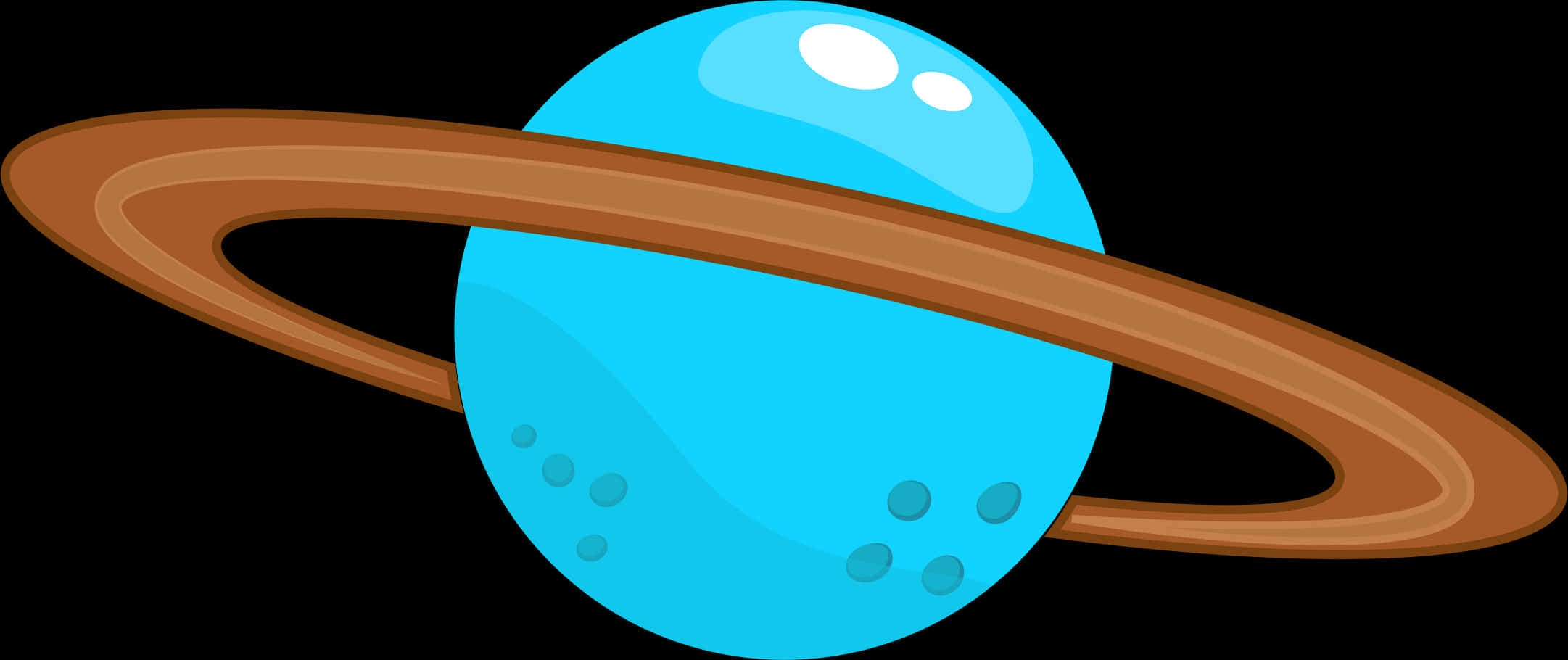 Blue Ringed Planet Graphic