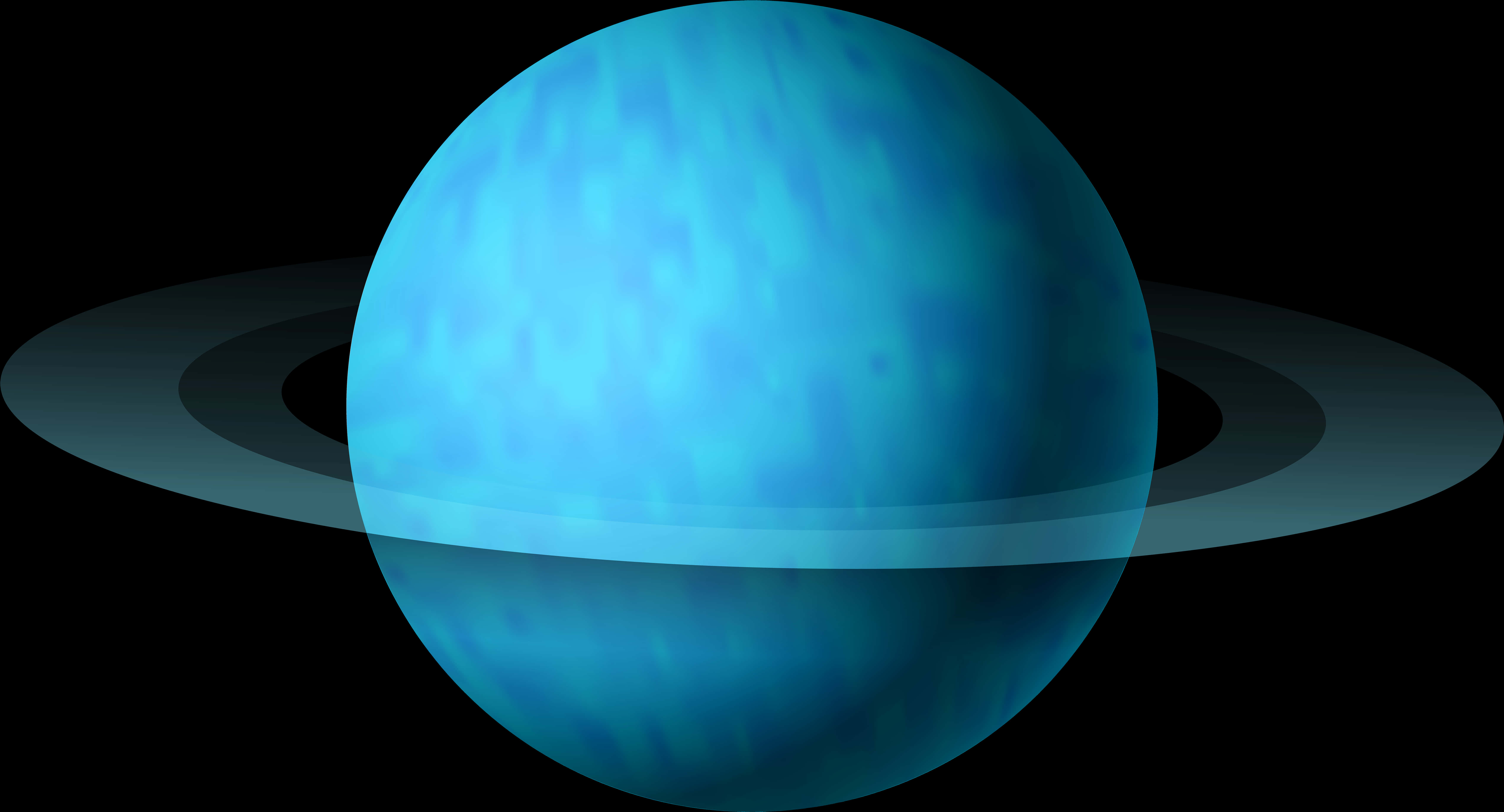 Blue Ringed Planet Illustration