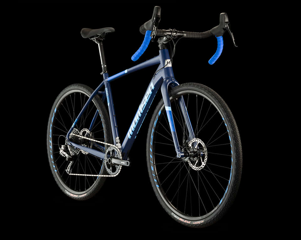 Blue Road Bike Black Background