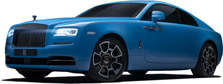 Blue Rolls Royce Wraith Side View