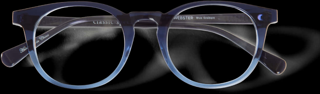 Blue Round Eyeglasses Transparent Background