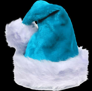 Blue Santa Hat Plush Texture