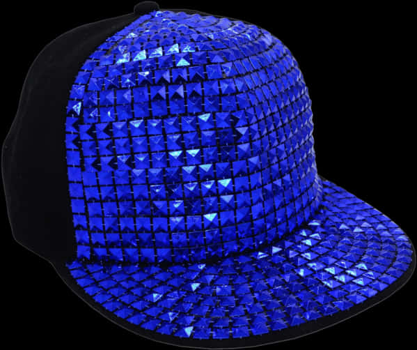 Blue Sequin Baseball Cap