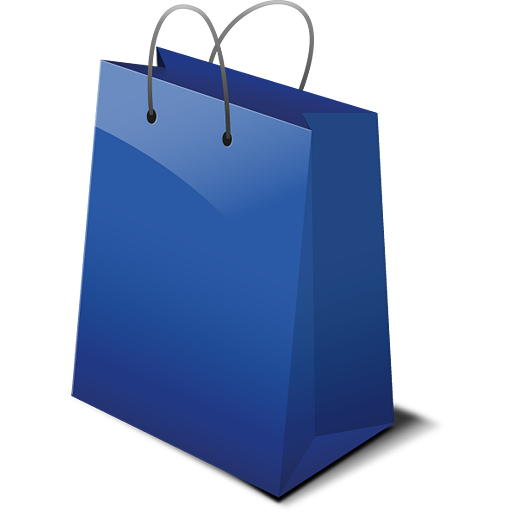 Blue Shopping Bag Icon