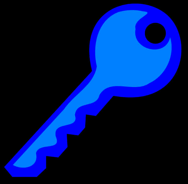 Blue Silhouette Key Graphic