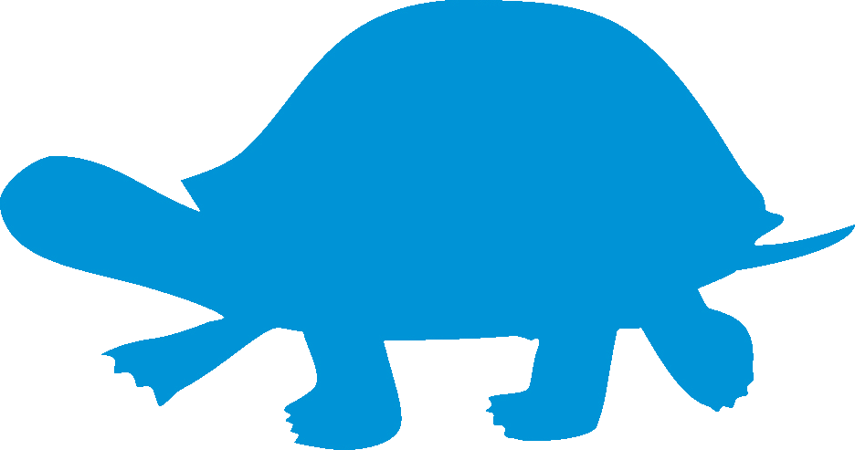 Blue Silhouette Tortoise