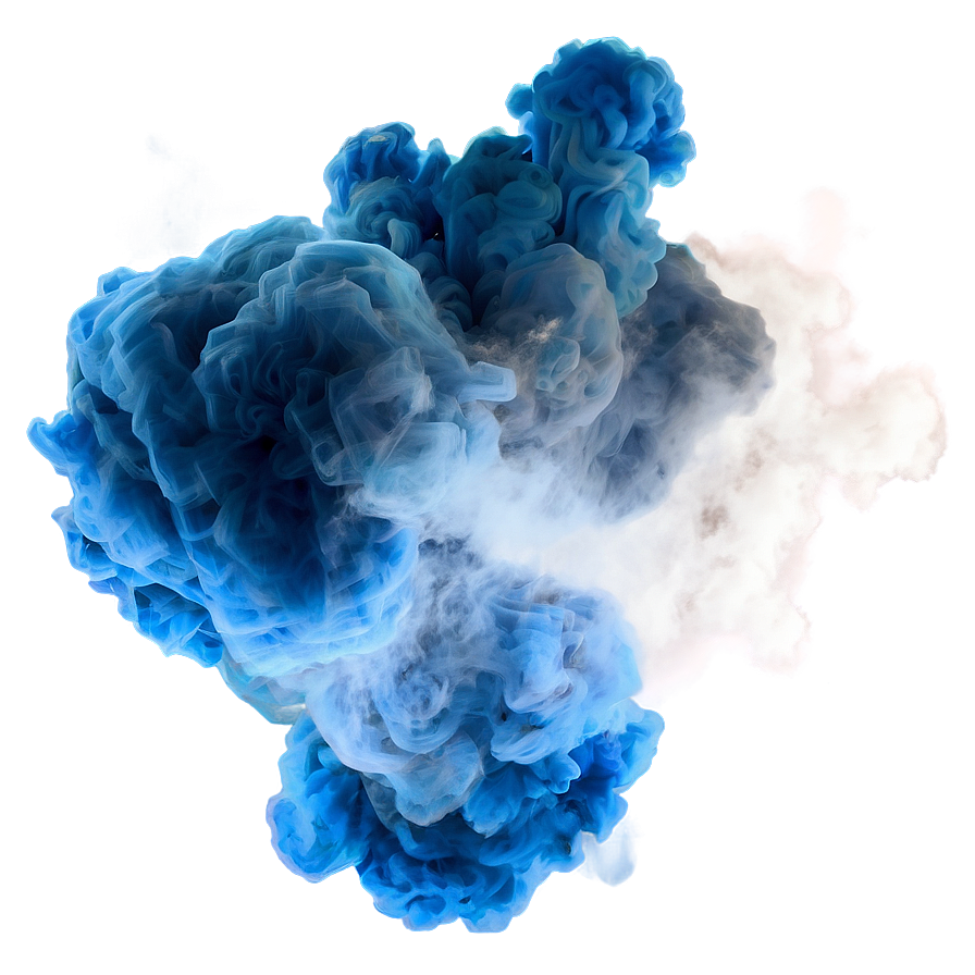 Blue Smoke Burst Png 96