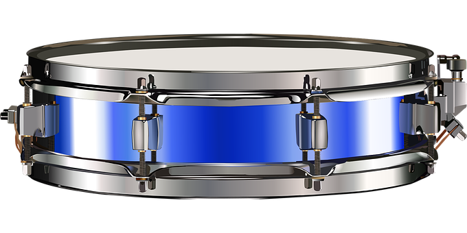 Blue Snare Drum Isolated