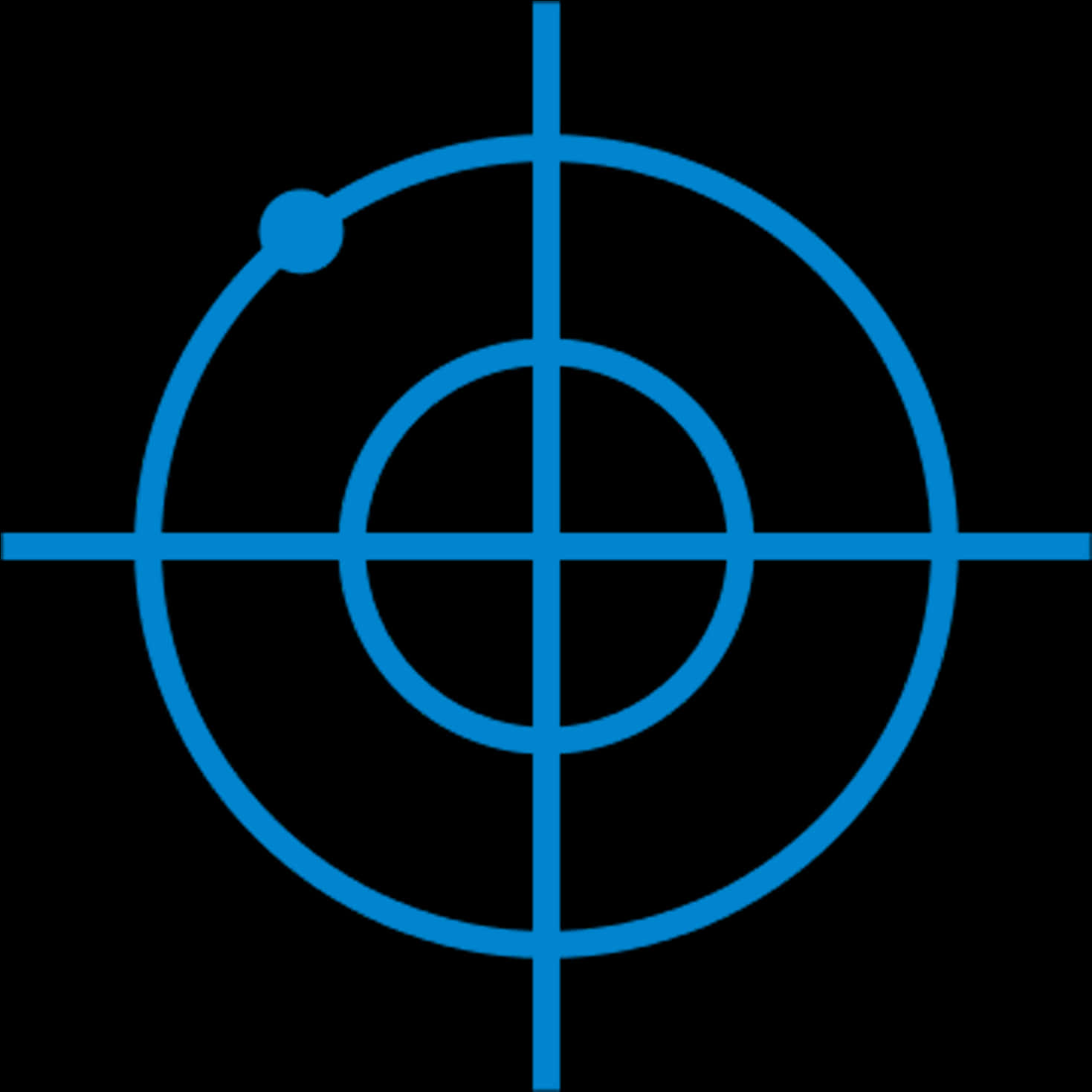 Blue Sniper Crosshair Graphic