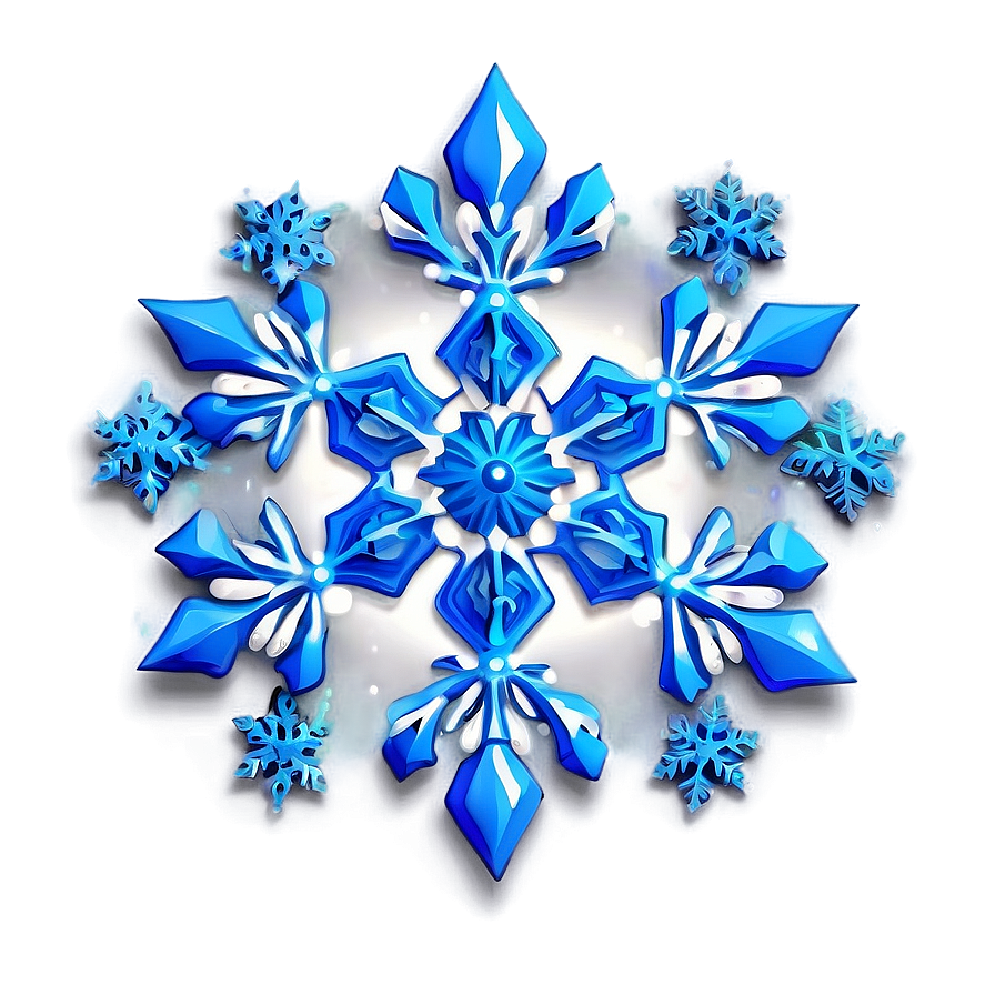 Blue Snowflake Design Png 81