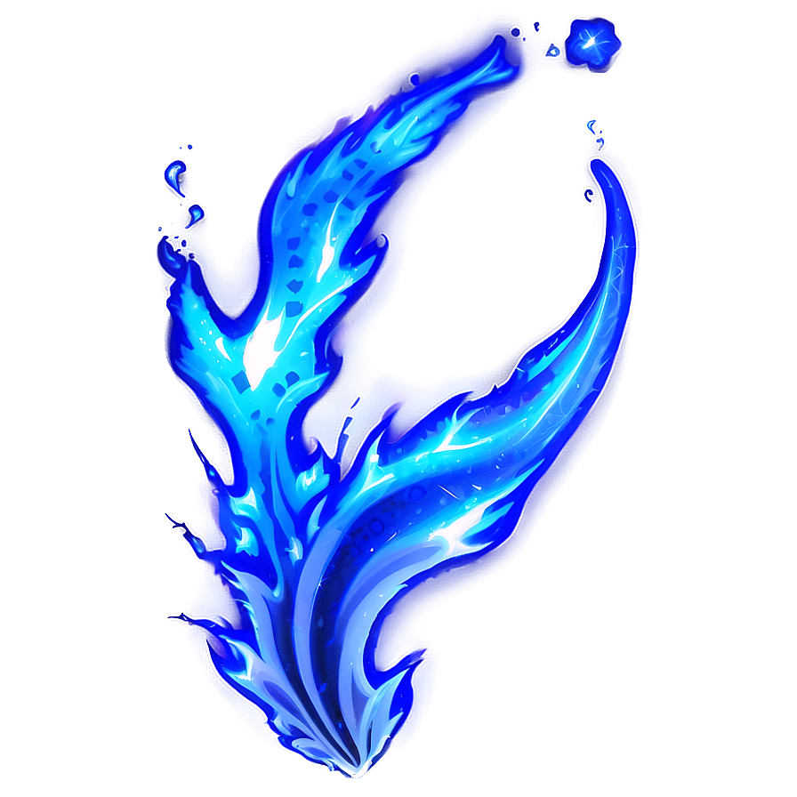 Blue Sparkle Fire Png 06262024