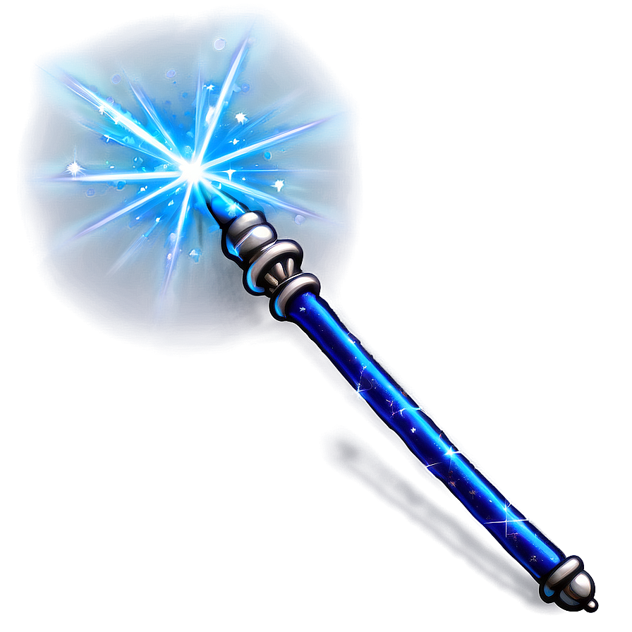 Blue Sparkle Magic Wand Png 06262024