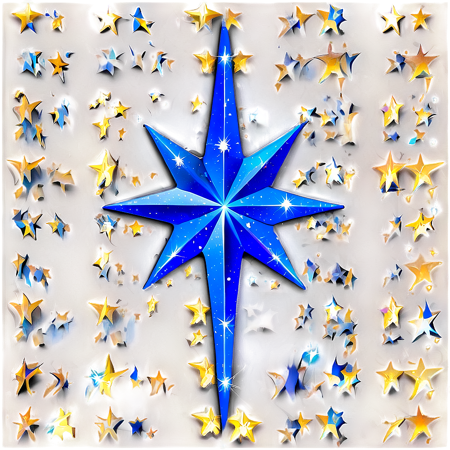 Blue Sparkle Star Png 38