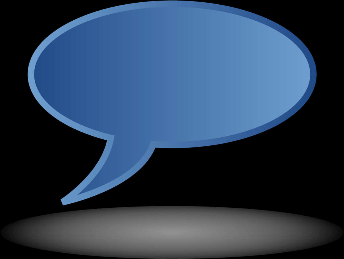 Blue Speech Bubble Graphic