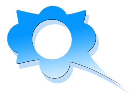 Blue Speech Bubble Icon