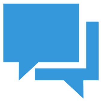 Blue Speech Bubble Icon