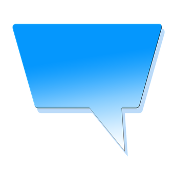 Blue Speech Bubble Icon