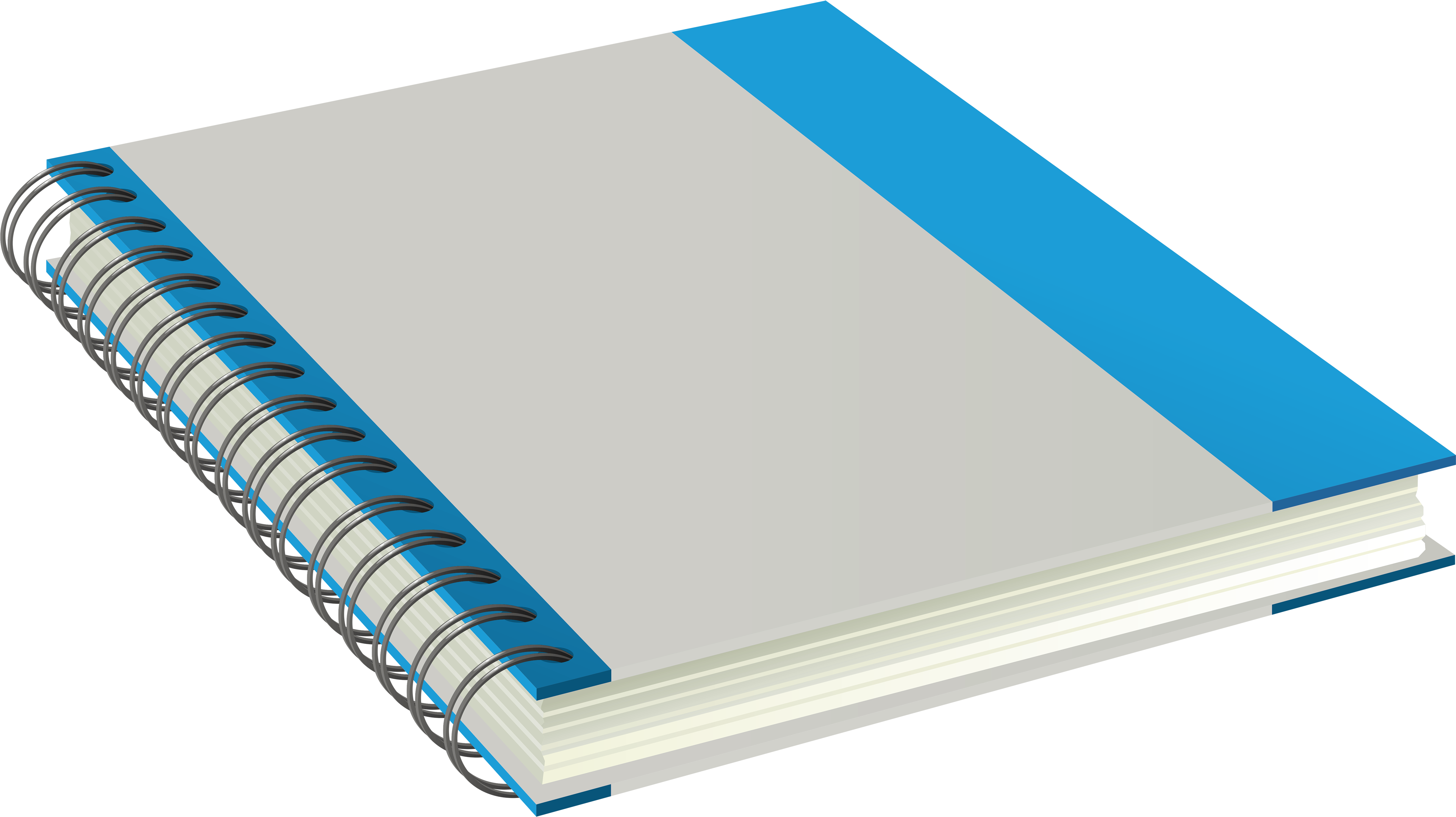 Blue Spiral Notebook Clipart