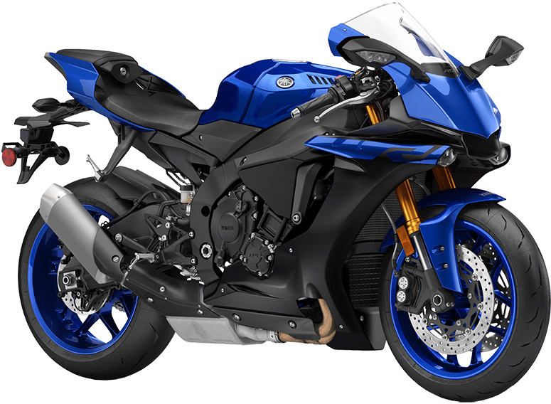 Blue Sport Motorcycle Profile View