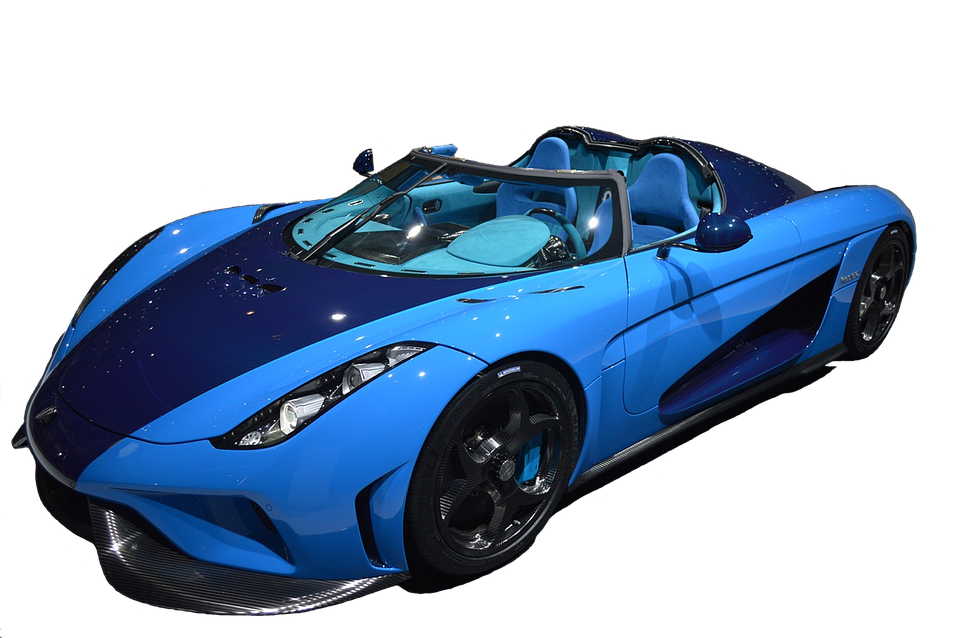 Blue Sports Car Convertible