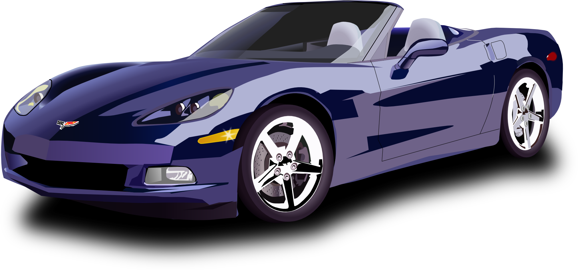 Blue Sports Car Illustration