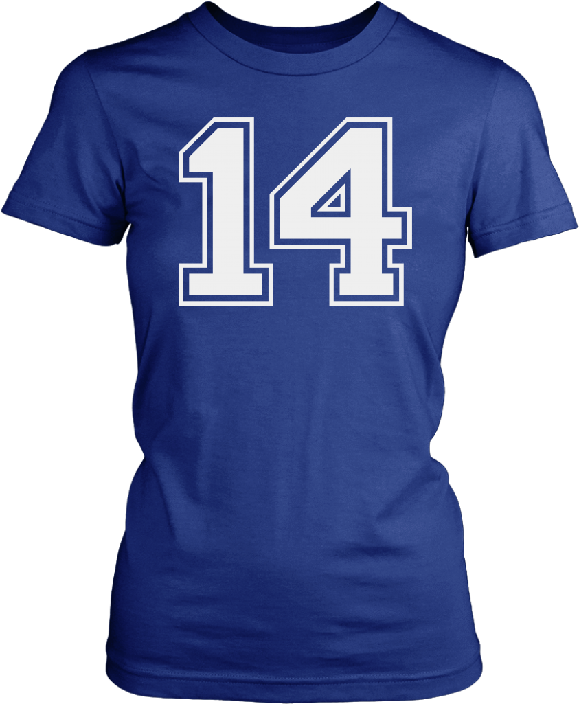 Blue Sports Jersey Number14