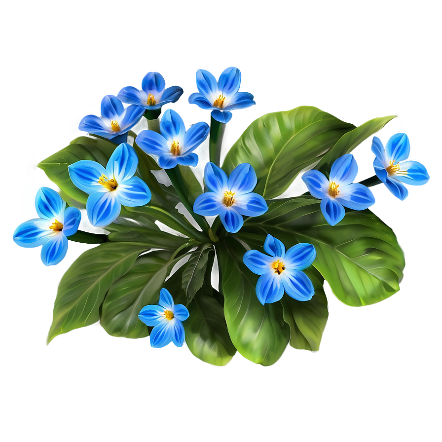 Blue Spring Flower Png 05242024