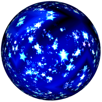 Blue Star Pattern Sphere