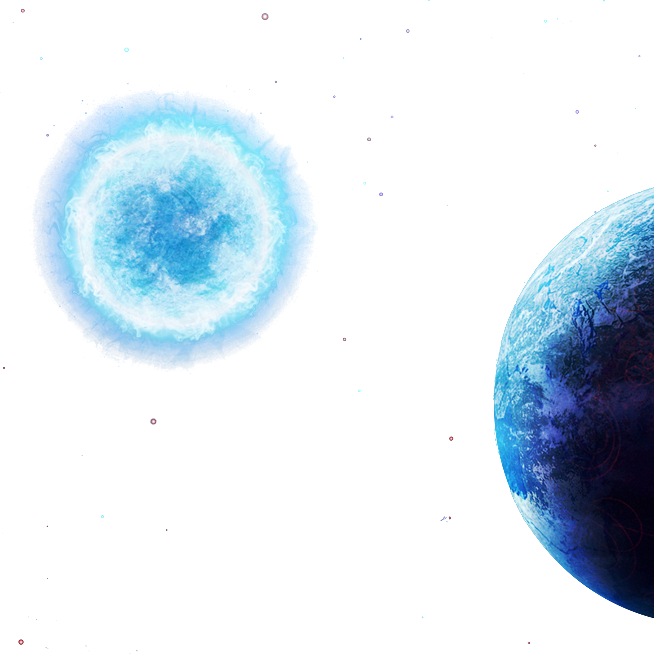 Blue Starand Planet Illustration