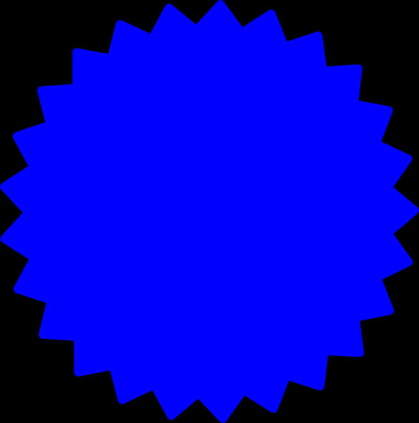 Blue Starburst Shape