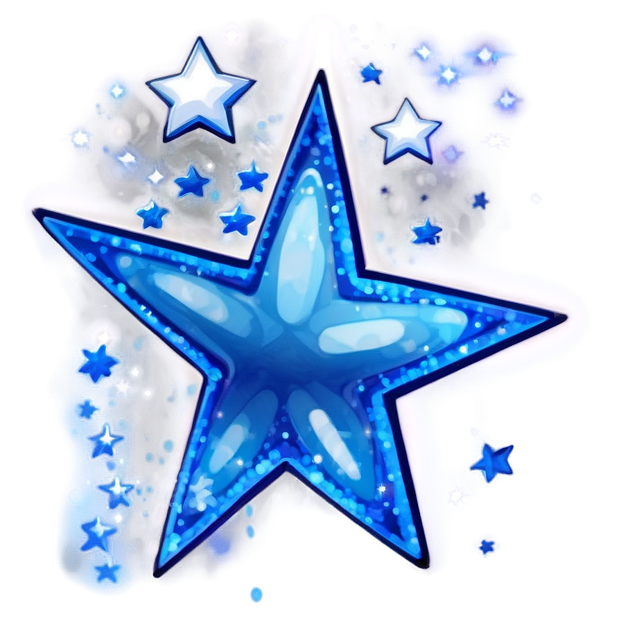 Blue Stars Glimmer Png 06252024