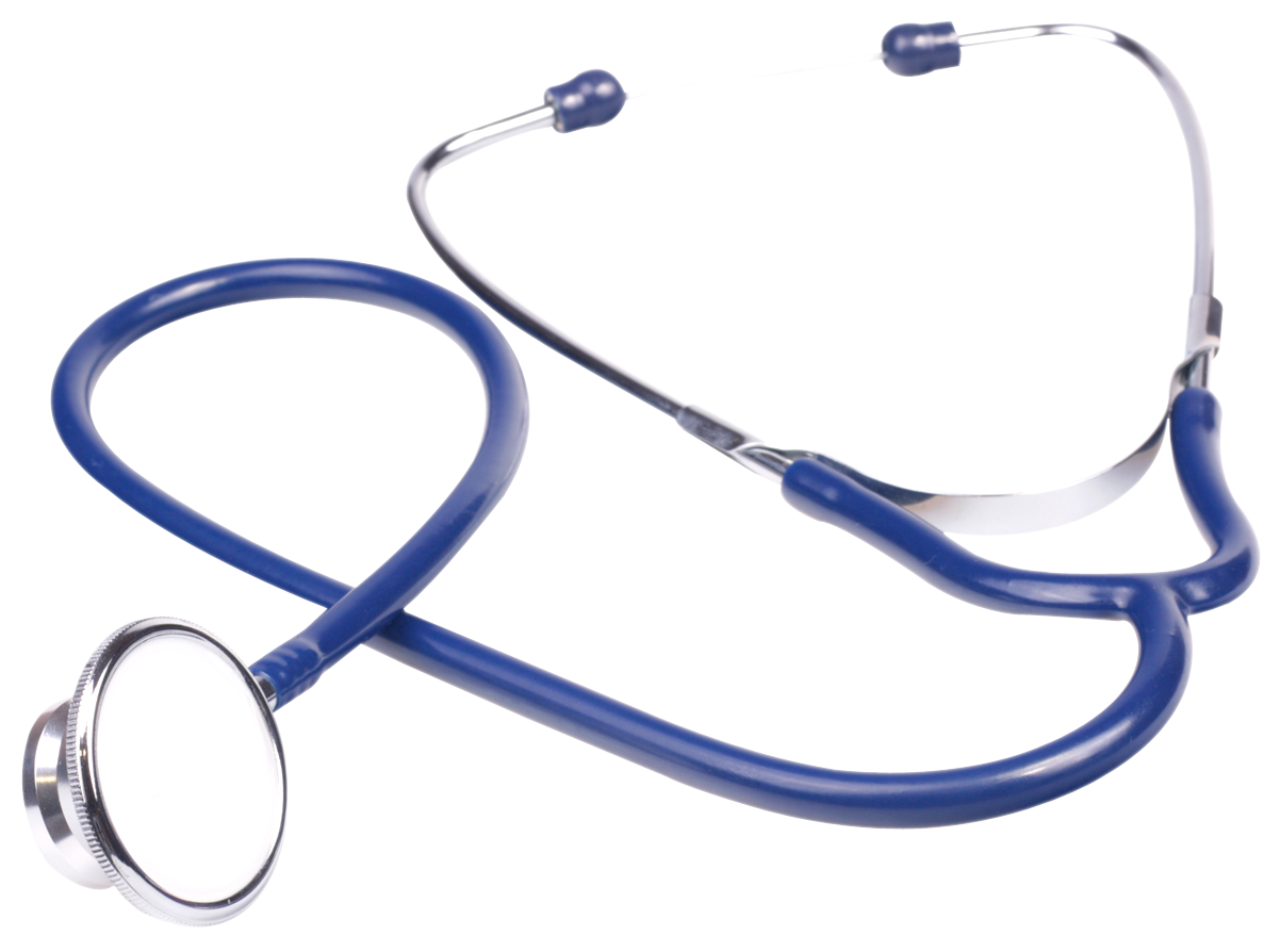 Blue Stethoscope Isolatedon Background