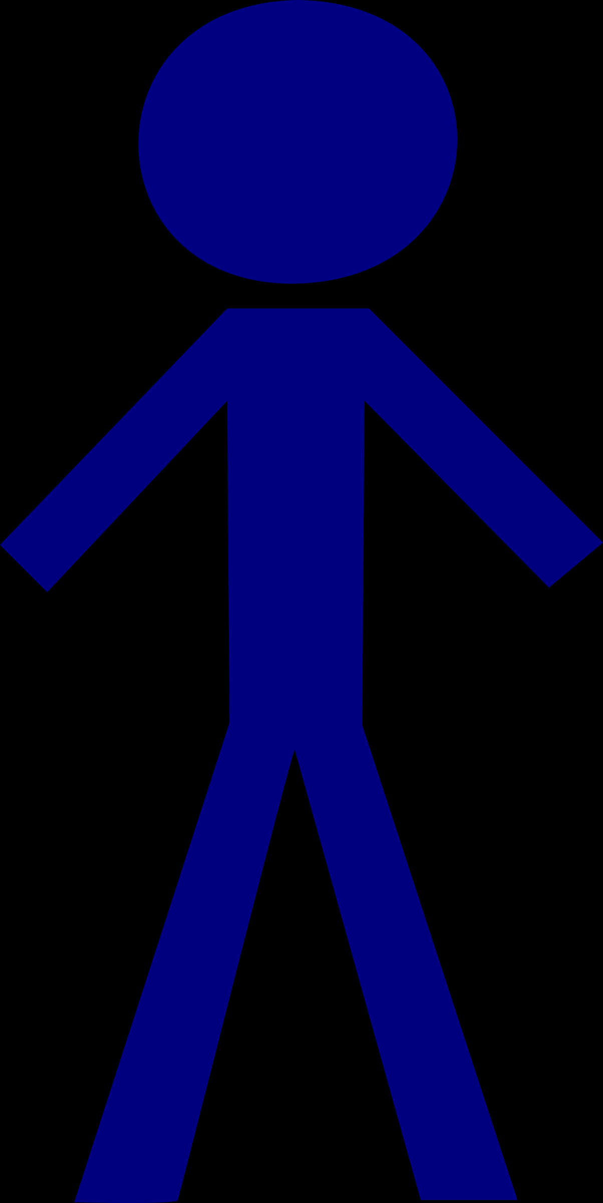 Blue Stickman Figure